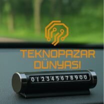 Metal Kasa Numara Çevirmeli Araç İçi Telefon Numaratör Parkmatik Araba Numaratör Siyah